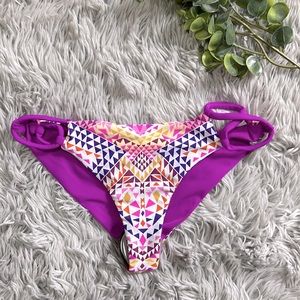 NWOT khong boon Fuchsia tribal pattern bikini bottom size S.